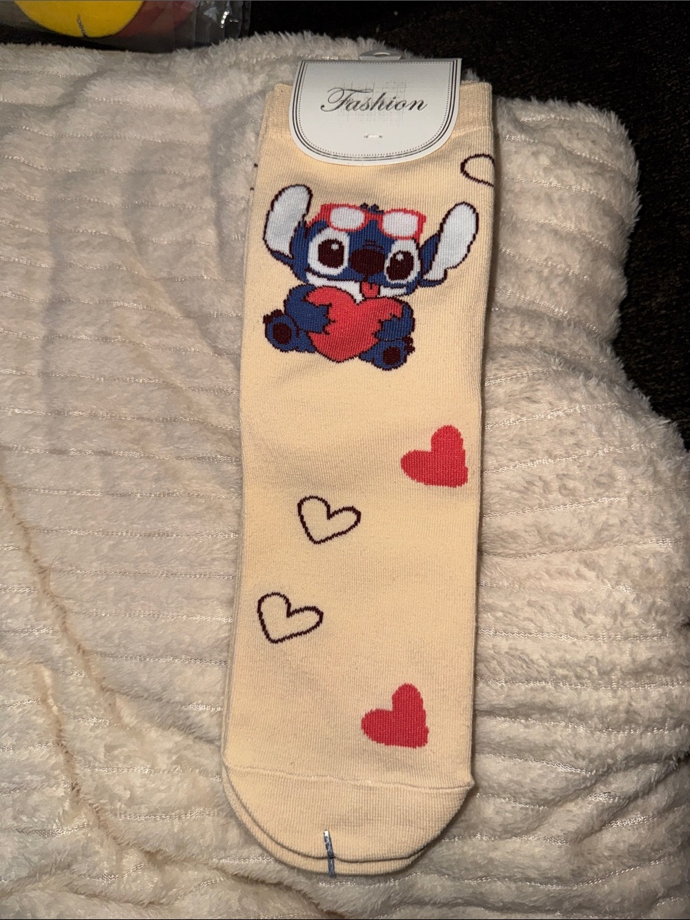 Stitch NWT Cute Cartoon Dog Crew Socks - Pastel Green, Pink, Blue, Peach - Picture 2 of 5